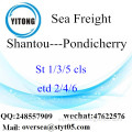 Consolidación de LCL de Shantou Port a Pondicherry